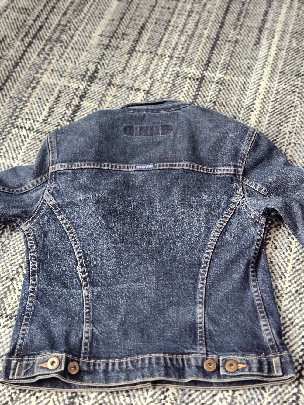 Vintage Silver Jeans Co. Made in Canada Denim Jacket Size XS Trucker 90s